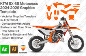 KTM SX 65 MX Motocross 2024 2025 2026 Graphics Template