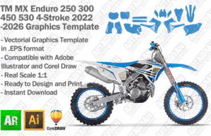 TM MX Motocross Enduro 250 300 450 530 4-Stroke 2022 2023 2024 2025 2026 Graphics Template