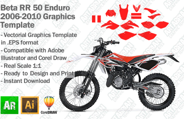 Beta RR 50 Enduro 2006 2007 2008 2009 2010 Graphics Template