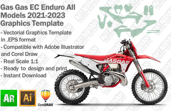 Gas Gas EC Enduro All Models 2021 2022 2023 Graphics Template