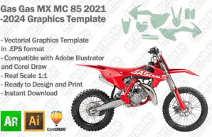 Gas Gas MX Motocross MC 85 2021 2022 2023 2024 Graphics Template