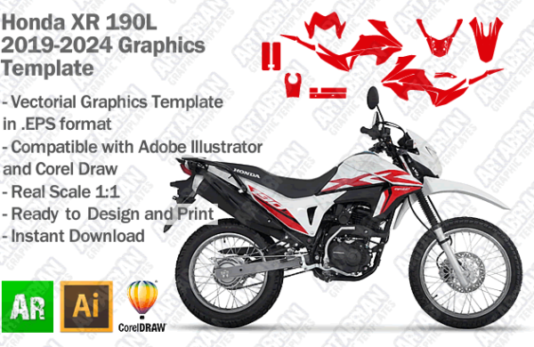 Honda XR 190L 2019 2020 2021 2022 2023 2024 Graphics Template