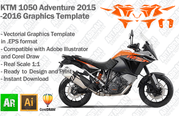 KTM 1050 Adventure 2015 2016 Graphics Template