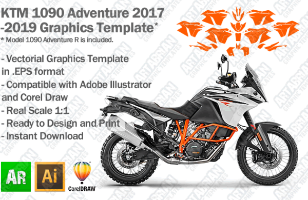 KTM 1090 Adventure 2017 2018 2019 Graphics Template