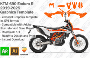 KTM 690 Enduro R 2019 2020 2021 2022 2023 2024 2025 Graphics Template