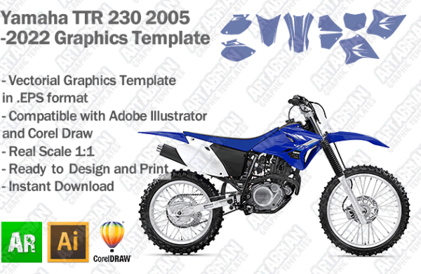 Yamaha TTR 230 2005-2022 Graphics Template