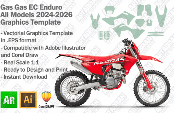 Gas Gas EC Enduro All Models 2024 2025 2026 Graphics Template