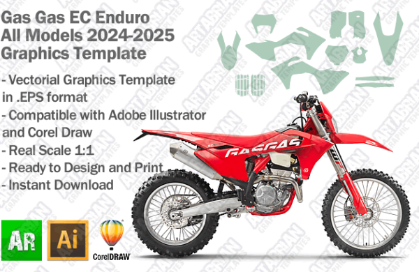 Gas Gas EC Enduro All Models 2024 2025 Graphics Template