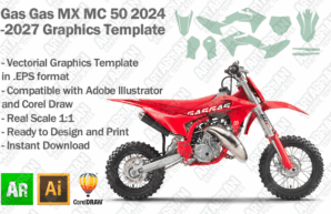 Gas Gas MX Motocross MC 50 2024 2025 2026 2027 Graphics Template