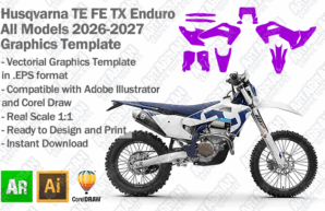 Husqvarna TE FE TX Enduro All Models 2026 2027 Graphics Template