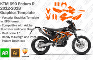 KTM 690 Enduro R 2012 2013 2014 2015 2016 2017 2018 Graphics Template