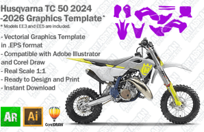 Husqvarna TC 50 EE3 EE5 2024 2025 2026 Graphics Template
