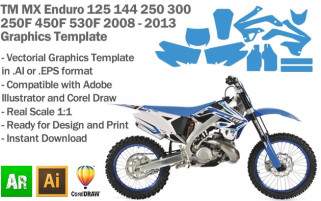 TM All Models Enduro MX Motocross 2008 2009 2010 2011 2012 2013 2014 Graphics Template