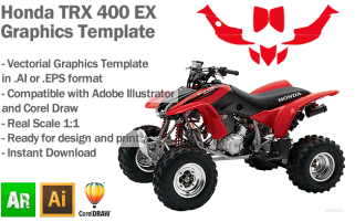 Honda TRX 400 EX ATV Quad Graphics Template