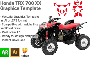 Honda TRX 700 XX ATV Quad Graphics Template