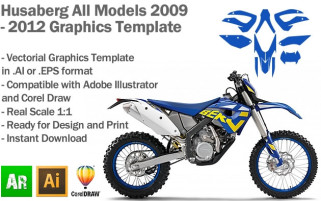 Husaberg Enduro All Models 2009 2010 2011 2012 Graphics Template