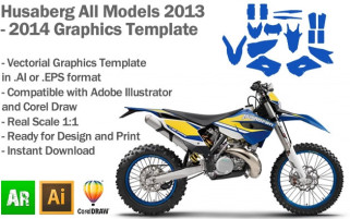 Husaberg Enduro All Models 2013 2014 Graphics Template