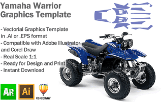 Yamaha Warrior ATV Quad Graphics Template