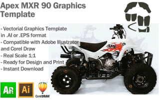 Apex MXR 90 ATV Quad Graphics Template