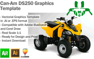 Can-Am DS250 ATV Quad Graphics Template