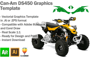 Can-Am DS450 ATV Quad Graphics Template