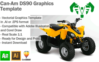 Can-Am DS90 ATV Quad Graphics Template