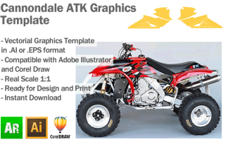Cannondale ATK ATV Quad Graphics Template