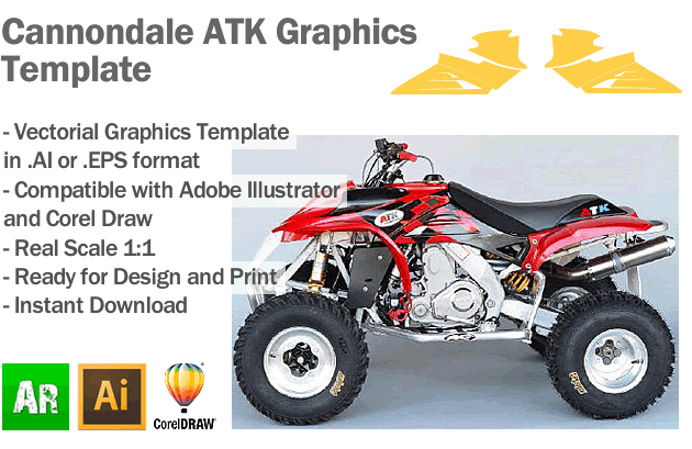 Cannondale ATK ATV Quad Graphics Template Artabrian™ Graphic Templates Cannondale ATK ATV Quad Graphics Template Artabrian™ Graphic Templates