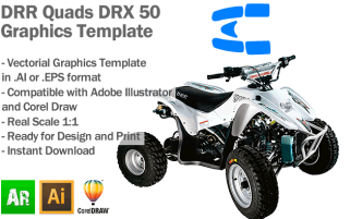 DRR Quads DRX 50 ATV Quad Graphics Template