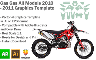 Gas Gas Enduro MX Motocross All Models 2010 2011 Graphics Template