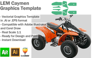 LEM Caymen ATV Quad Graphics Template