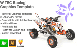 W-Tec Racing ATV Quad Graphics Template