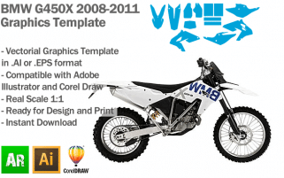 BMW G450X Enduro 2008 2009 2010 2011 Graphics Template