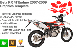 Beta RR 4T Enduro All Models 2007 2008 2009 Graphics Template