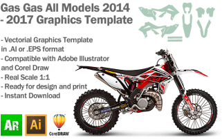 Gas Gas Enduro MX Motocross All Models 2014 2015 2016 2017 Graphics Template