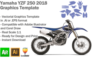 Yamaha YZF 250 MX Motocross 2018 Graphics Template