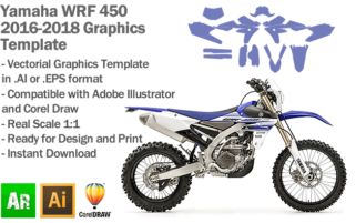 Yamaha WRF 450 Enduro 2016 2017 2018 Graphics Template