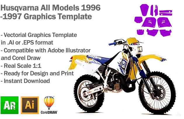 Husqvarna All Models 1996 1997 Graphics Template