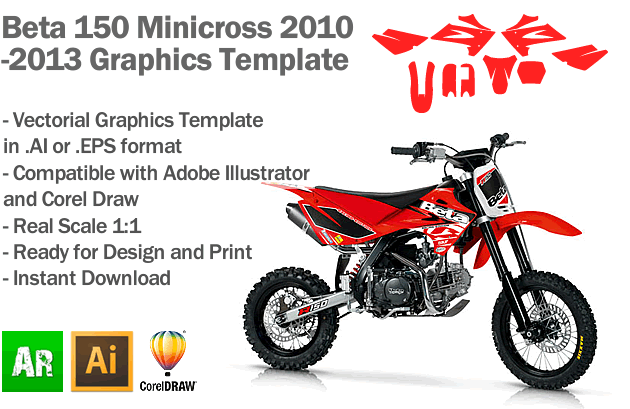 Beta 150 Minicross 2010 2011 2012 2013 Graphics Template