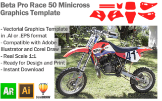 Beta Pro Race 50 Minicross Graphics Template