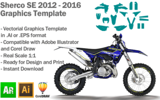 Sherco SE Enduro 2012 2013 2014 2015 2016 Graphics Template