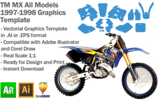 TM MX Motocross 1997 1998 All Models Graphics Template