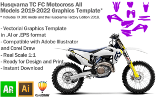 Husqvarna TC FC MX Motocross All Models 2019 2020 2021 2022 Graphics Template