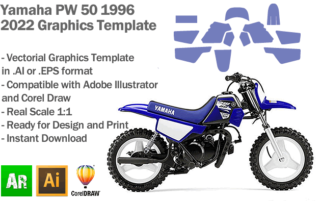 Yamaha PW 50 MX Motocross 1996-2022 Graphics Template