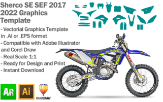 Sherco SE SEF Enduro 2017 2018 2019 2020 2021 2022 Graphics Template