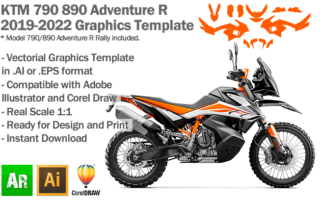 KTM 790 890 Adventure R 2019 2020 2021 2022 Graphics Template