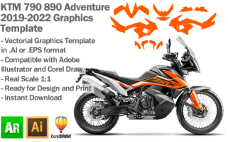 KTM 790 890 Adventure 2019 2020 2021 2022 Graphics Template