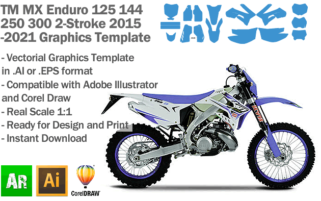 TM MX Motocross Enduro 125 144 250 300 2-Stroke 2015 2016 2017 2018 2019 2020 2021 Graphics Template