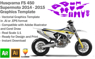 Husqvarna FS 450 Supermoto 2014 2015 Graphics Template