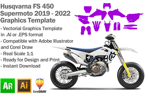 Fondo verde He aprendido Artículos de primera necesidad Husqvarna FS 450 Supermoto 2019 2020 2021 2022 Graphics Template -  Artabrian™ - Graphic Templates